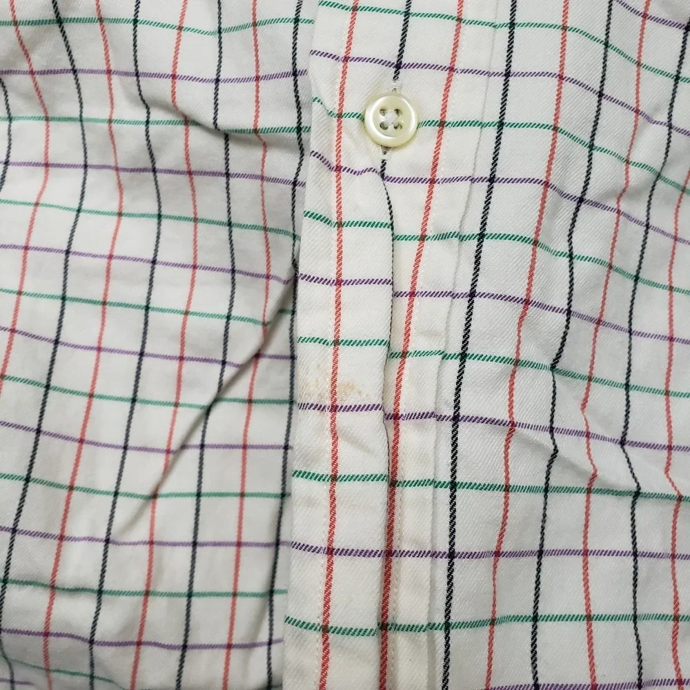 Polo Ralph Lauren Shirt Mens Large Beige Regent Classic Fit Long Sleeve Button